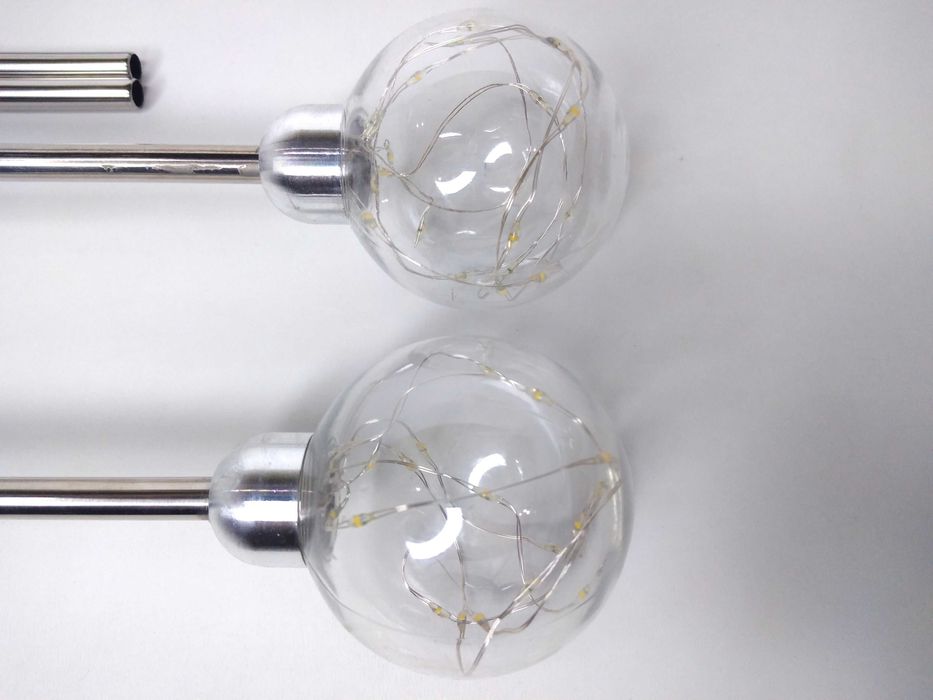 Lampa Solarna Ogrodowa Kula Wbijana 70cm IP65 x2