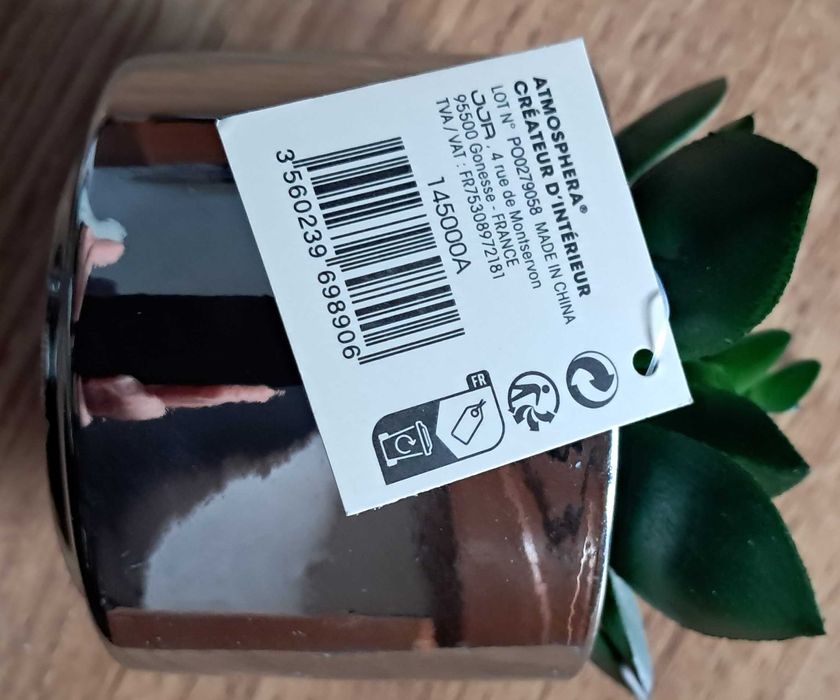 Mini vaso com suculenta artificial