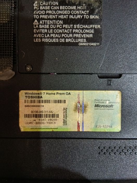 Нноутбук тошиба рабочий