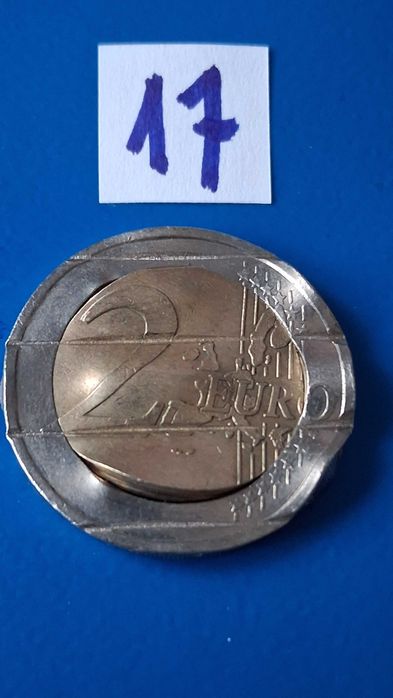 Francja 2 Euro Destrukt rok 2002 (drzewo na tle sześcioboku)