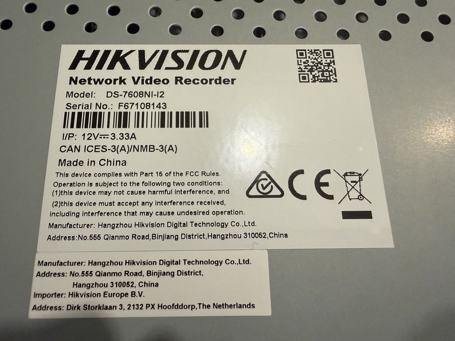 Rejestrator HIKVISION DS-7608NI-I2