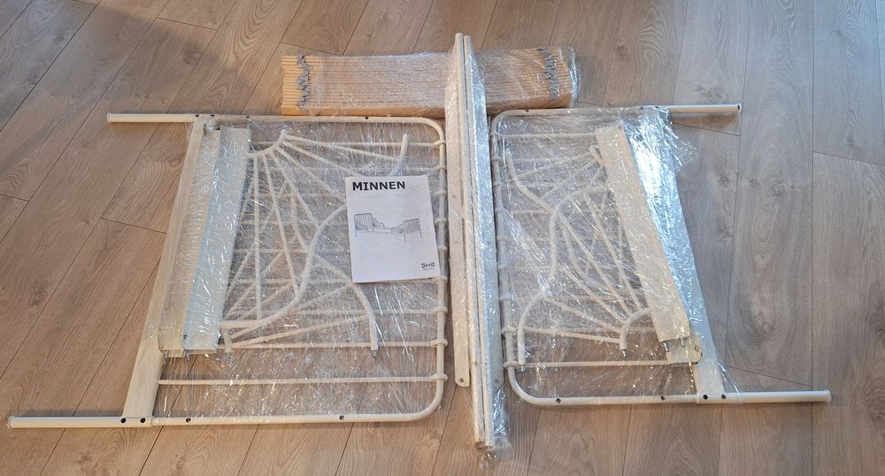 Łóżko rosnące Ikea Minnen białe 80x160-200