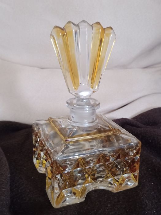 Frasco antigo Art Deco em Cristal