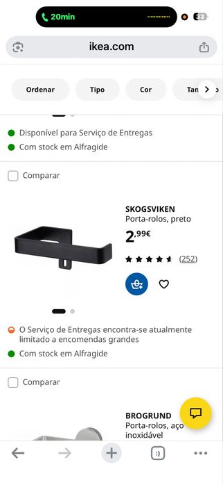 Porta-rolos do Ikea Skogsviken!