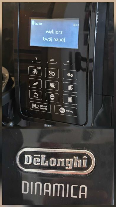 Ekspres Delonghi Dinamica ECAM 353.75B MyMenu, nowy pojemnik na mleko