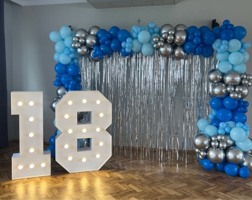 Napis LEDowy: LOVE, PARTY, miłość, 18!, 50