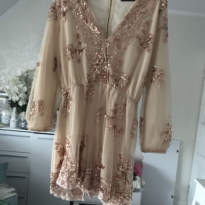 Kombinezon złoty cekiny s sylwester