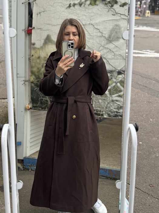 Кашемир макс мара пальто турция коричневое серое пальто длинное