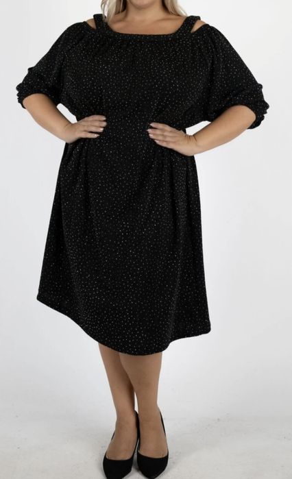 Womanary cudna błyszcząca hiszpanka cyrkonie blink brokat xxxl 50 52