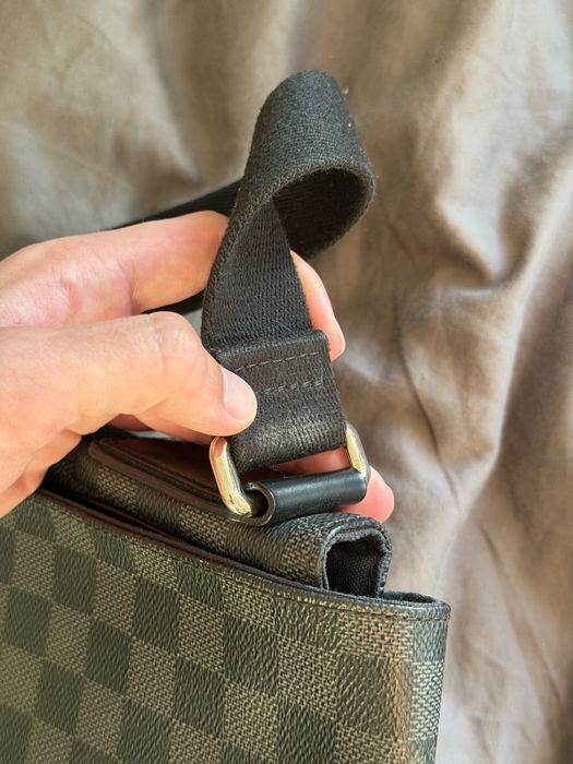 Сумка Louis Vuitton Damier Graphite District PM Leather Fabric Black Shoulder bag