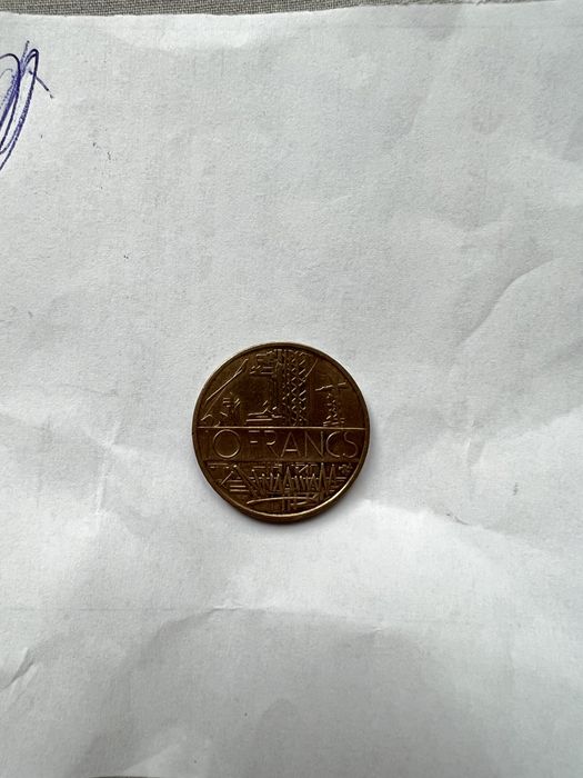 1979 medas francesa 10 Francs Eiffel Paris