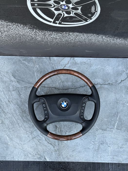 BMW E39 Individual Мультируль Дерево Рестайлінг е39 4 спиці Індівідуал