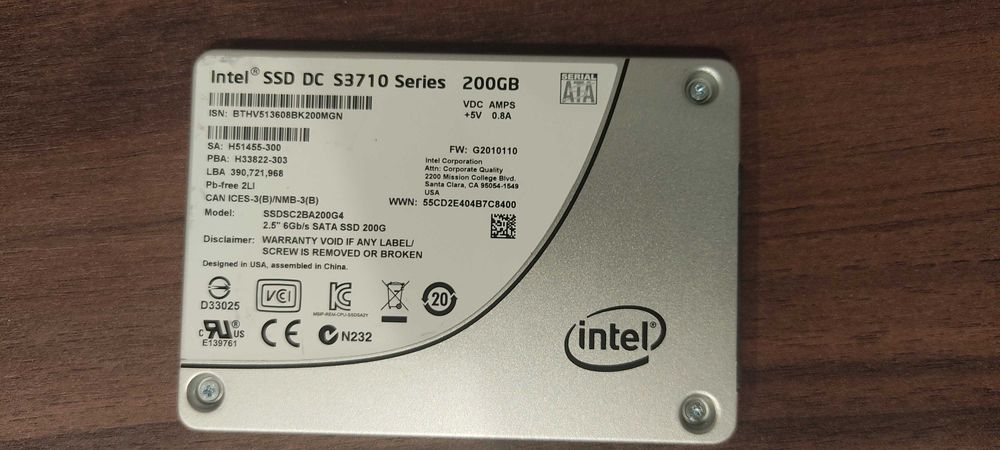 SSD Intel DC S3710 200GB Enterprise - Saúde 100%