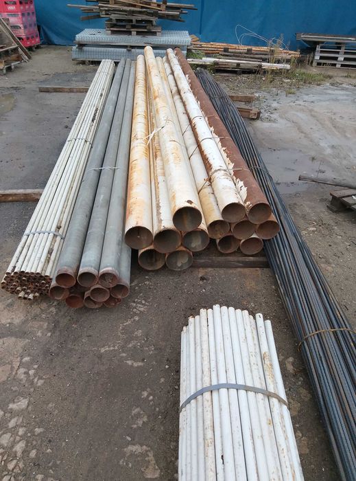 Rura stalowa FI 27 długość 6,50,mb  na słupki   tunele