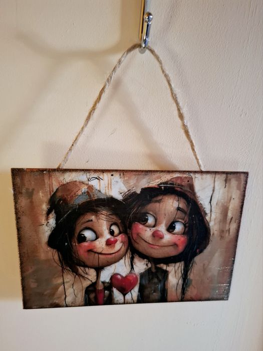 Obrazki zawieszki na ścianę ręcznie zdobione Rękodzieło Prezent