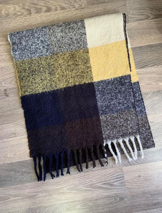 Шарф шерсть у клітинку s.Oliver шерстяний шарфік клітинка