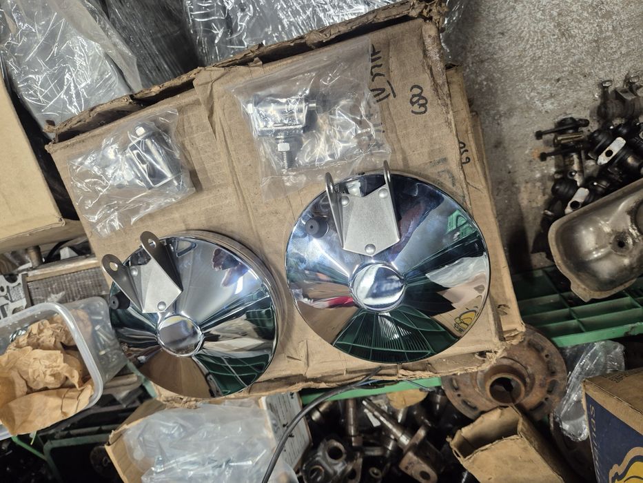 Fiat 126p Fiat 125p  + inne youngtimery i oldtimery halogeny  żółte szkło + chrom cudo  nowe