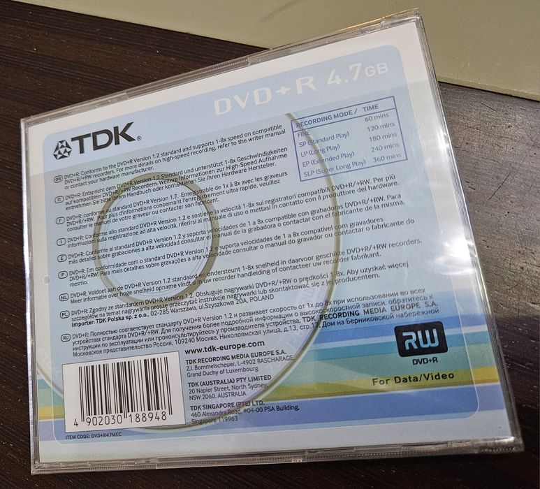 Dvd+r rw 4,7gb tdk embalado