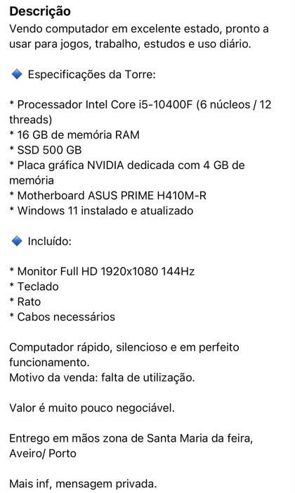 PC GAMING + ecra rato teclado