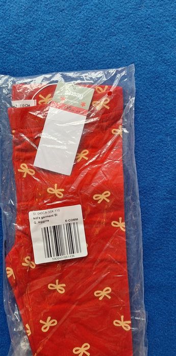 Czerwone legginsy dziewczęce 110 Sinsay nowe z metką