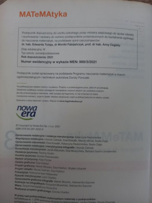 Matematyka 3 poziom rozszerzony