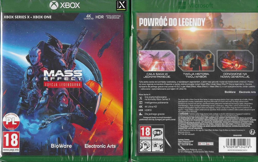 Mass Effect Legendary Edition PL (Xbox Series X / One) NOWA i w FOLII