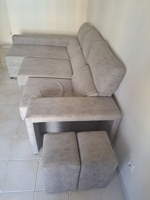 Sofá 3 lugares baú