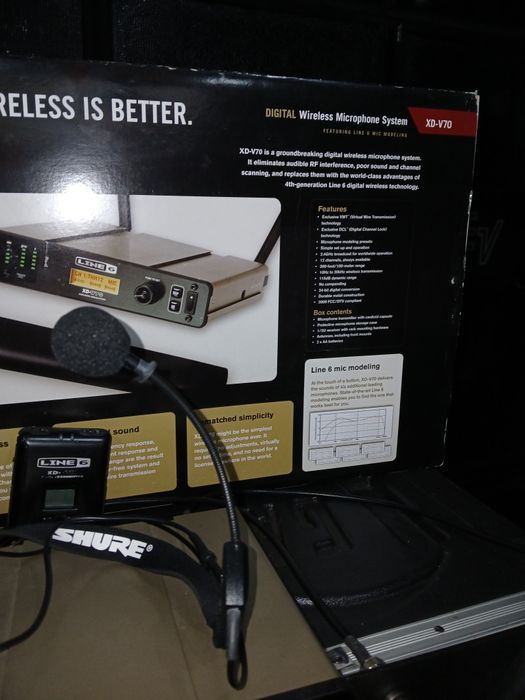 Microfone de mão e de cabeça completo