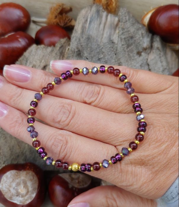 Hit! Zestaw trzech bransoletek. Szklane koraliki na żyłce elastycznej