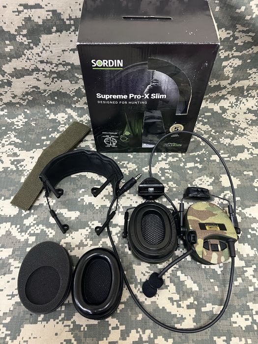 Військові навушники Sordin® + мікрофон кабель для рації + кріплення‼️