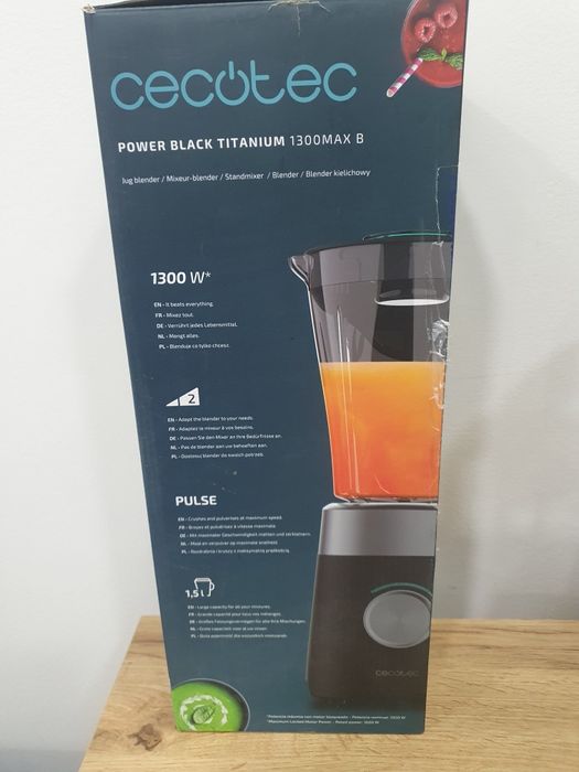 Blender Kielichowy Cecotec Power Black Titanium 1300MAX B ,1.5L