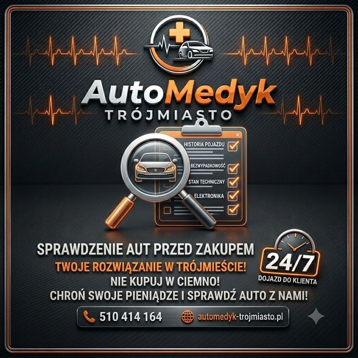 Sprawdzanie Aut Przed Zakupem | Auto Medyk Trójmiasto | Gdańsk, Gdynia, Sopot i okolice  | 3 Pakiety | Raport PDF