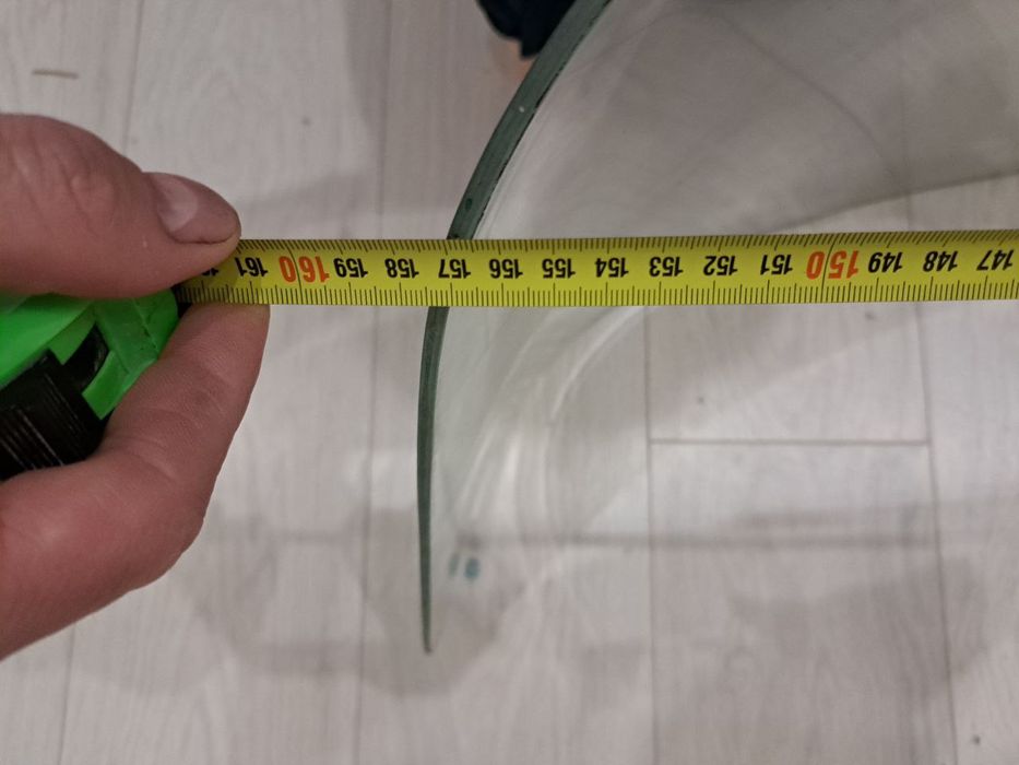 Скло для автобуса заднє вигнуте 43 на 163