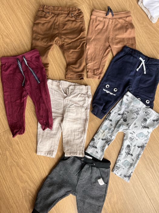 Zestaw spodni niemowlęce 74 h&m i inne