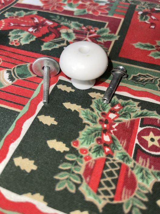 Puxador de porcelana branco IKEA como novo