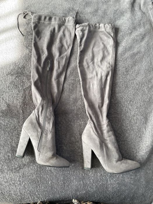 Ботфорти сірі 36.5- 37 розмір весна-осінь
