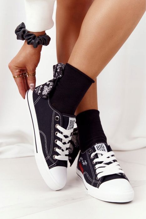 Trampki damskie BIG STAR oryginalne r.37 czarne FF274082