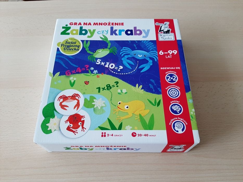 Nowa gra  Żaby czy kraby matematyczna mnożenie