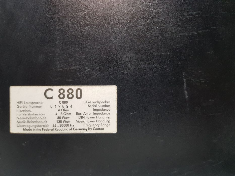 120Вт Полична акустика/полочная Canton C 880+1 б/у з Німеччини