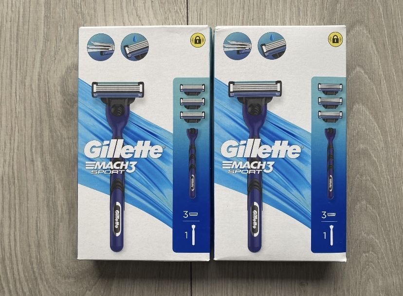2x Nowa Maszynka Gillette Mach3 Sport +6 wkłady ostrza Oryginał Okazja