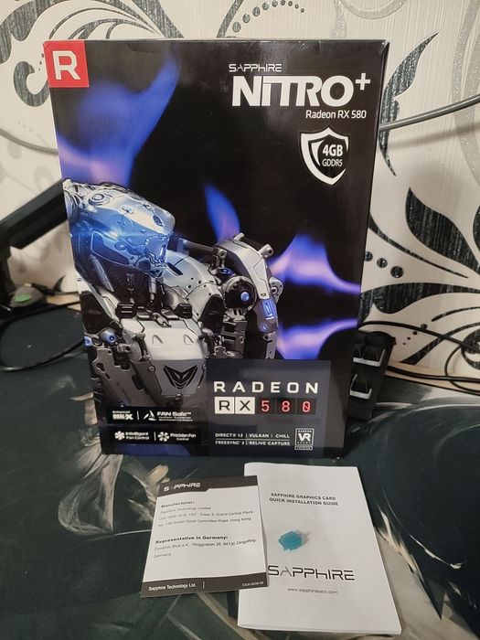 Коробка з sapphire redeon rx 580 4gb