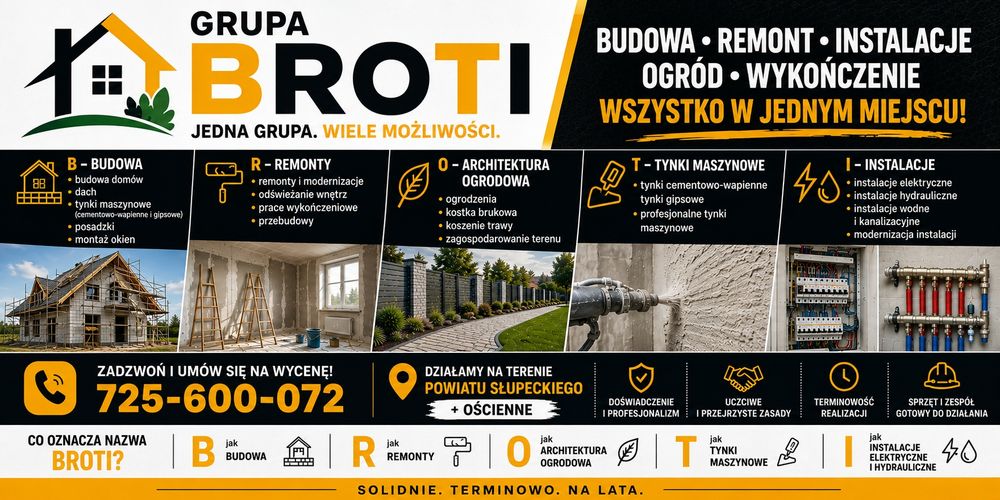 Usługi budowlane | Remonty | Wykończenia | Tynki | Kostka brukowa