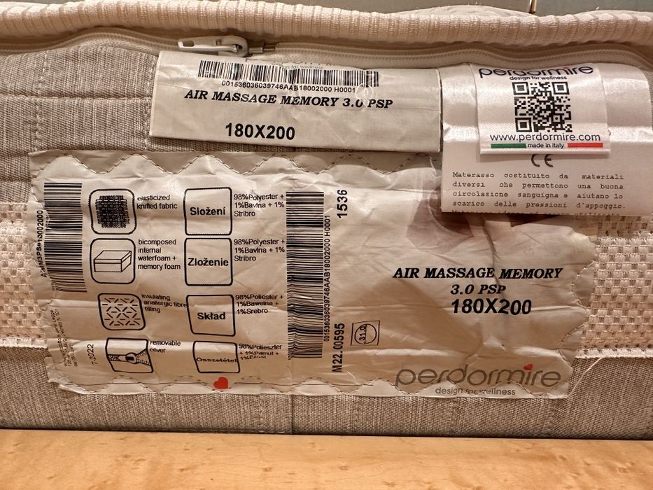 Materac PerDormire model Air Massage 3.0 rozmiar 180x200cm
