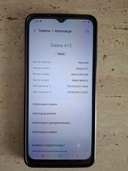 Samsung Galaxy A12 bardzo dobry stan