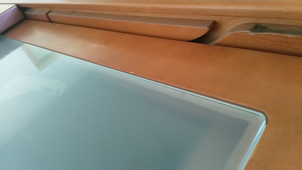 Mesa sala com tampo em vidro