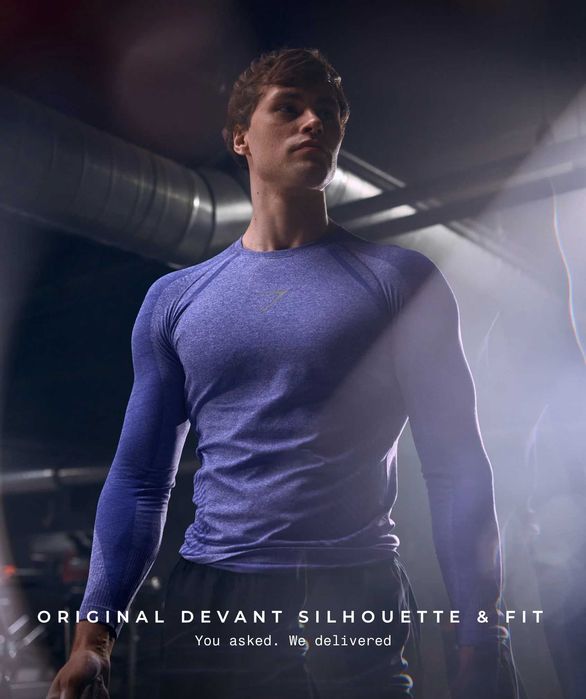 Лімітований Рашгард Gymshark Devant Seamless Лонгслів Джимшарк Оригінал