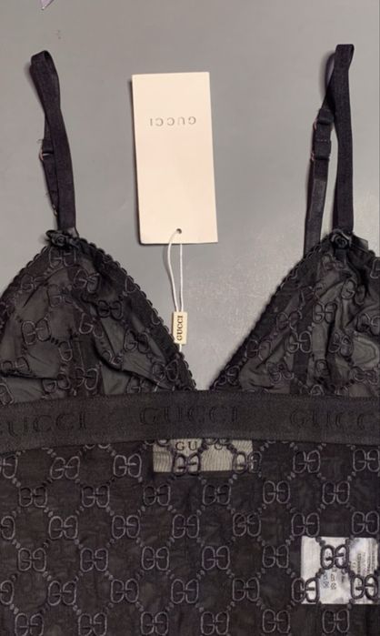 Body koronkowe czarne Gucci