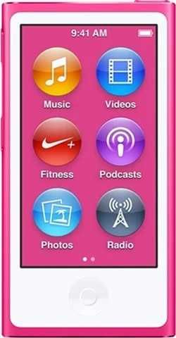 Apple iPod Nano 7th Generation 16GB - Rosa/Pink + Capa transparente