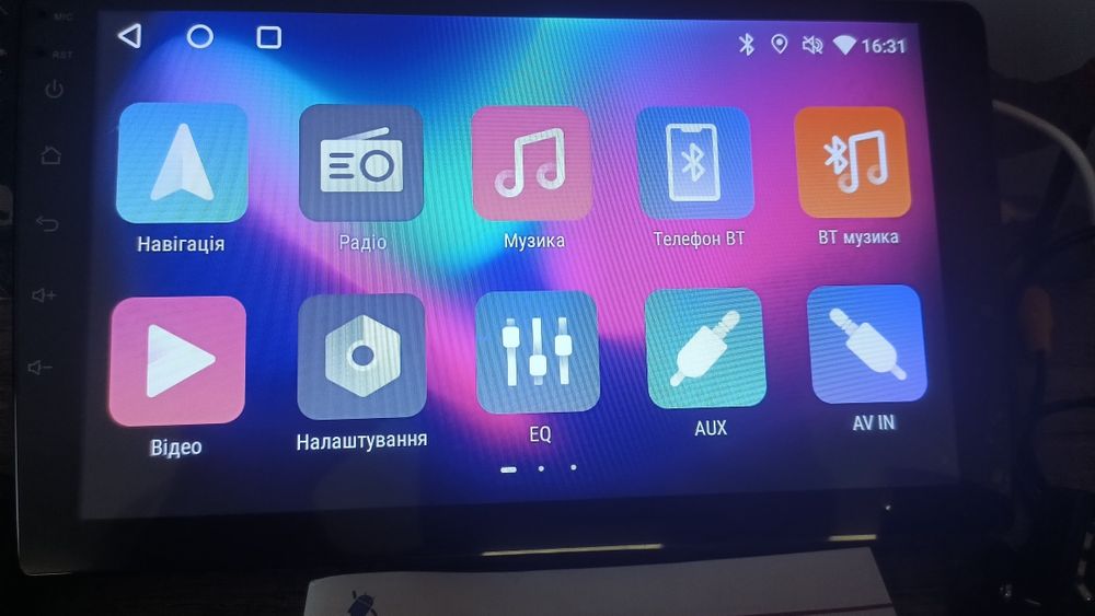 Андроїд магнітола 9дюйм 2din+камера, Android auto, Carplay 2/32, 2/64GB