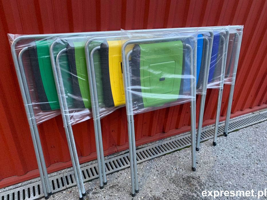 Stojak na worki na śmieci do sortowania odpadów kosz GRUBE RURKI 19MM